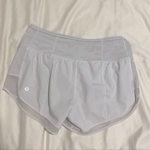 White lululemon athletic shorts